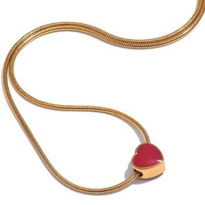 Red Heart Cute Minimal Gold Necklace